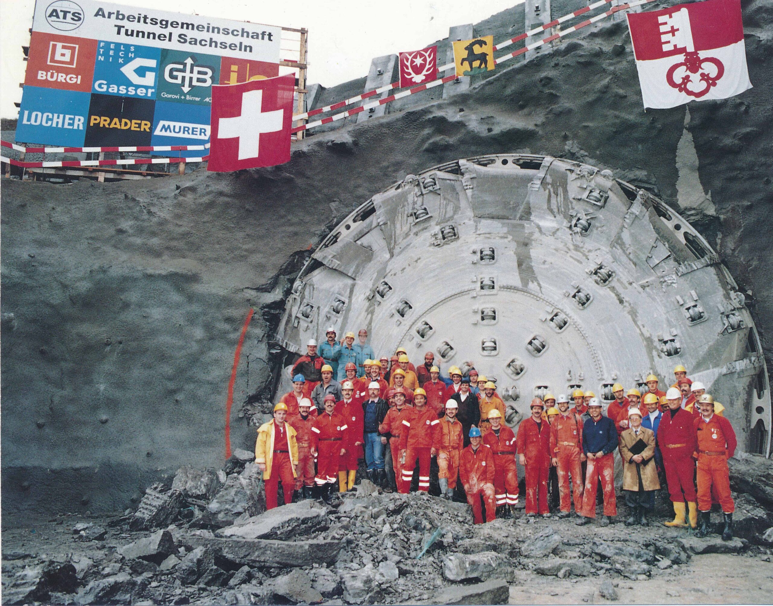 Tunnel Sachseln Durchstich